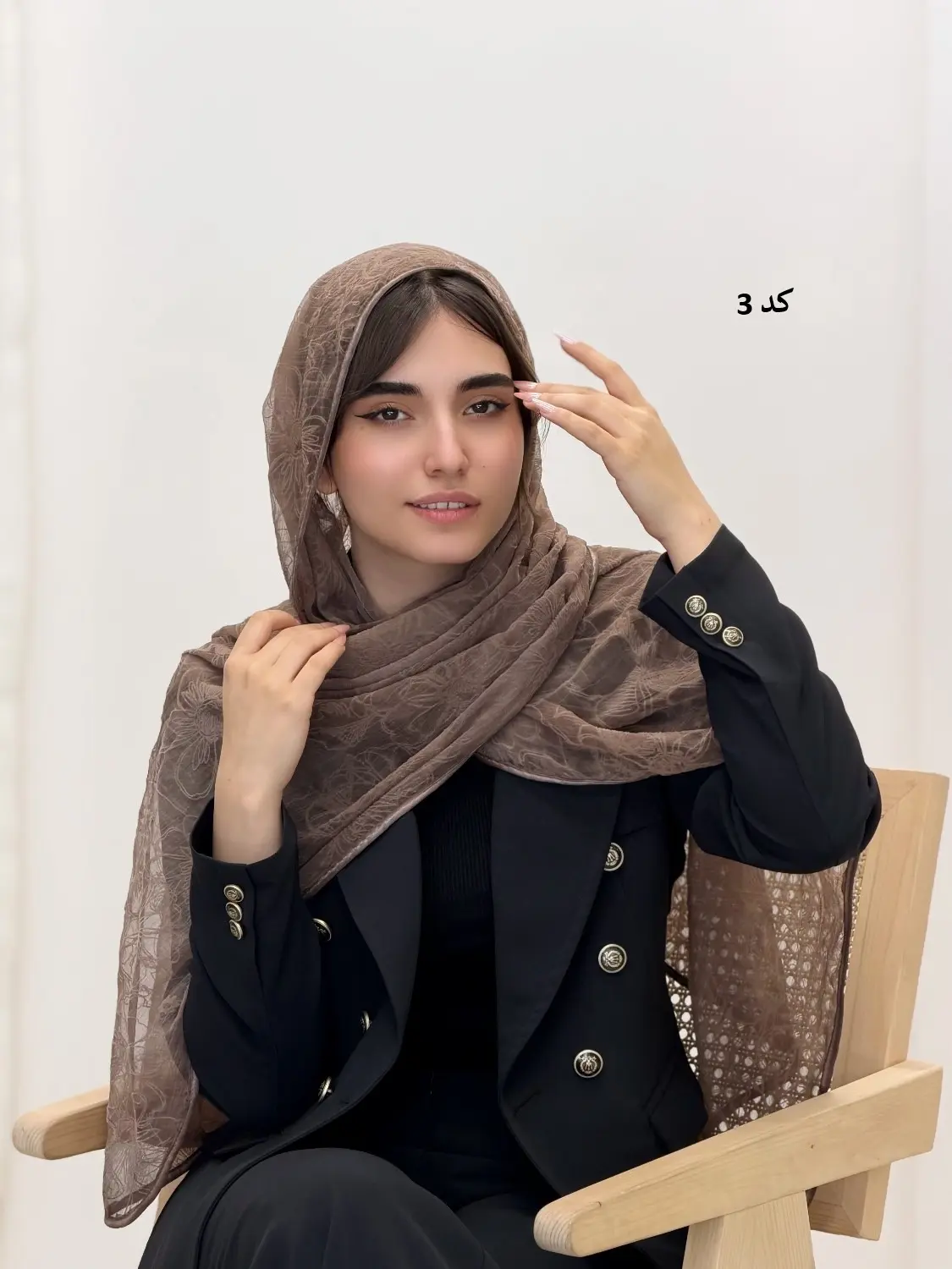 4609-شال حریر گلاره